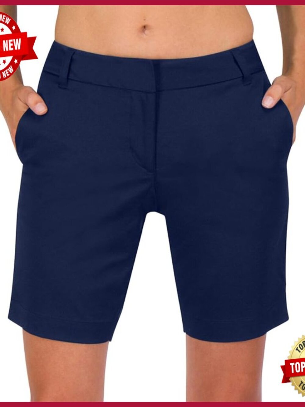Womens Bermuda Golf Shorts 8.5 Inseam Quick Dry Athletic Active with Pockets